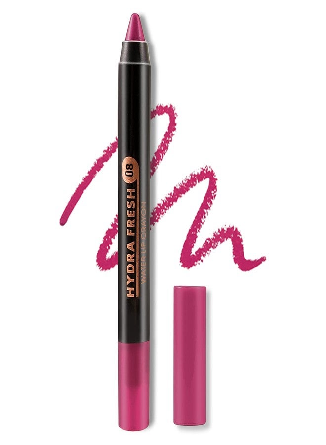 Boobeen Matte Lip Crayon Lipstik Pencil Velvety Creamy Matte Lip Liner Full Coverage High Pigment Waterproof Long Lasting Lipstick for Women, Matte Lip Color with Smooth (#08) - Image 1